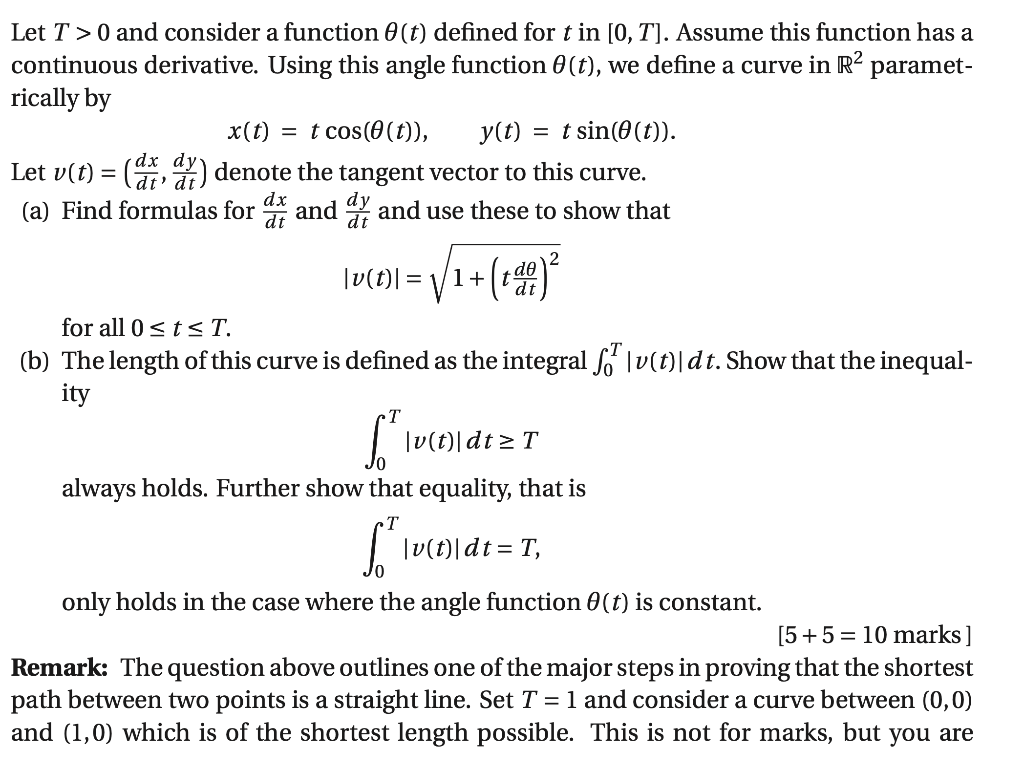 Solved = t Let T >0 and consider a function e(t) defined for | Chegg.com