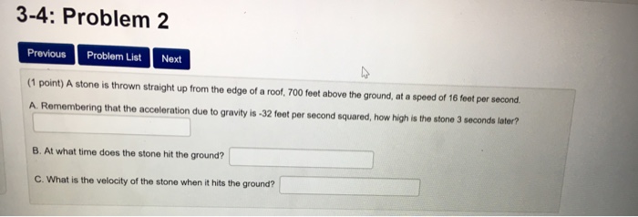 Solved A stone is thrown straight up from the edge of a | Chegg.com