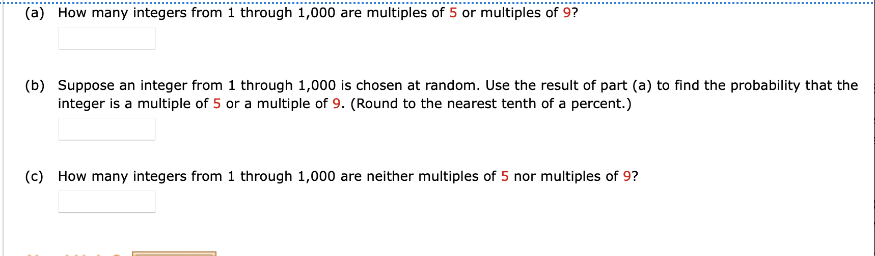 Solved (a) How many integers from 1 through 1,000 are | Chegg.com