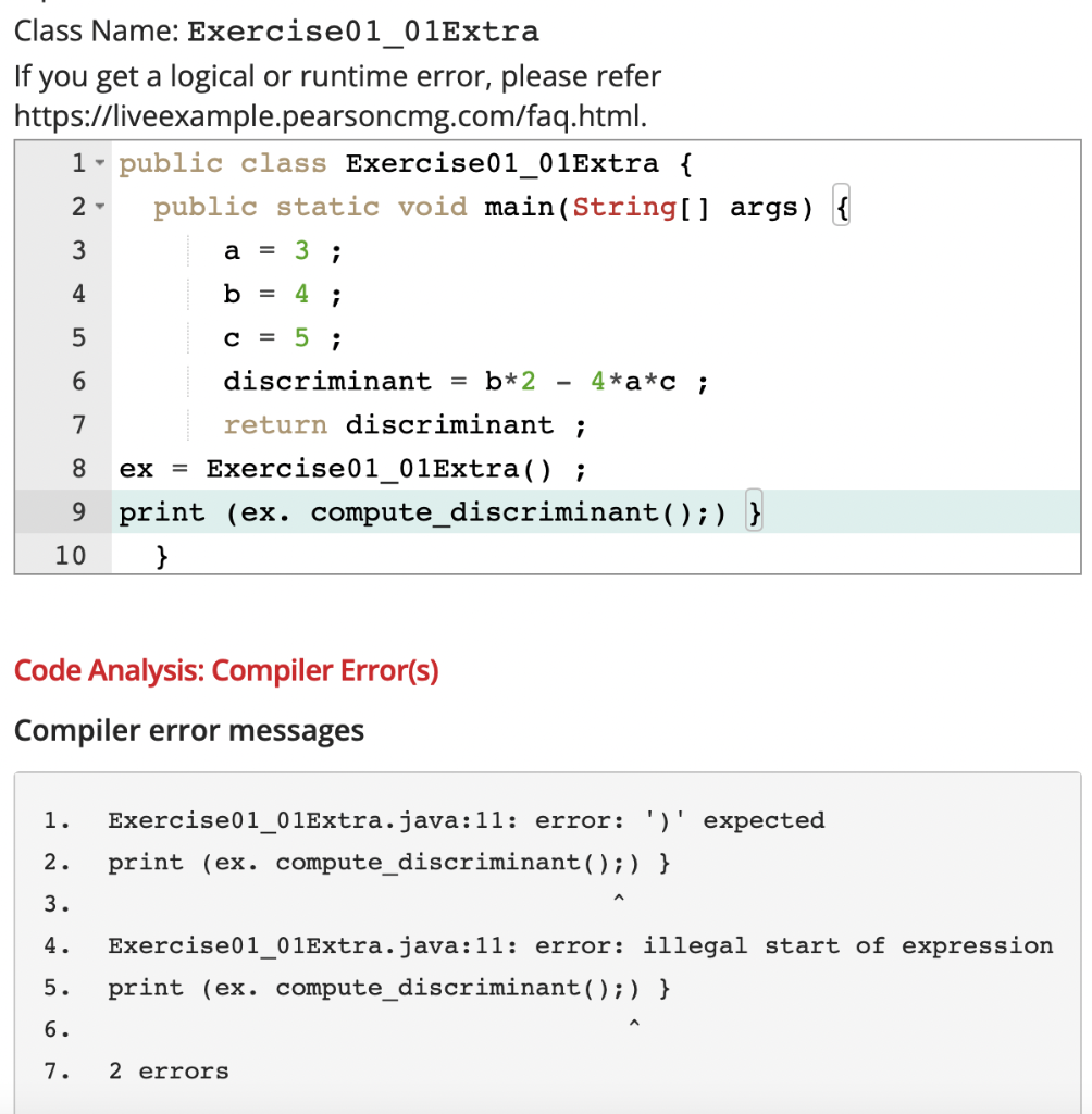 solved-the-formula-for-computing-the-discriminant-of-a-chegg