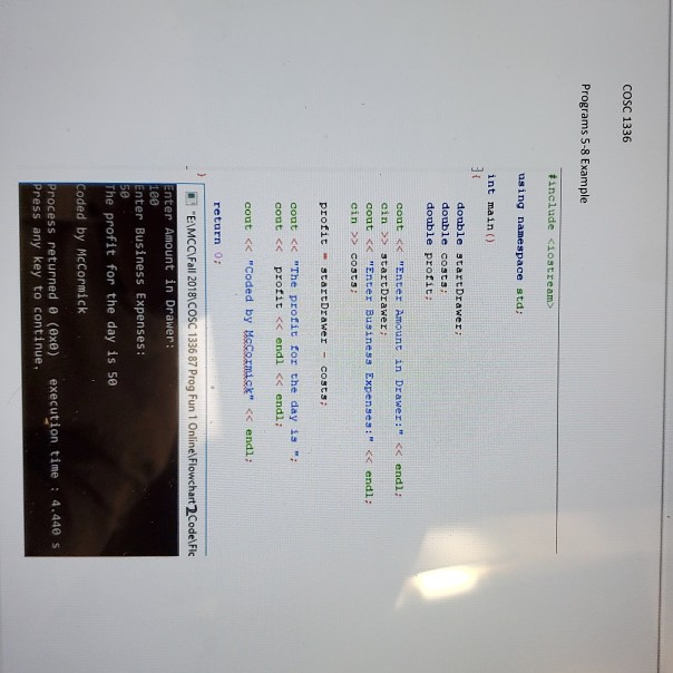 cosc 1336 | python - 2025 Images High Quality Grahic COSC 1336 Programs 5-8 Example #include using | Chegg.com