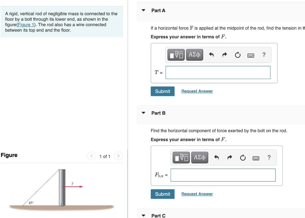 Solved A rigid, vertical rod of negligible mass is connected | Chegg.com