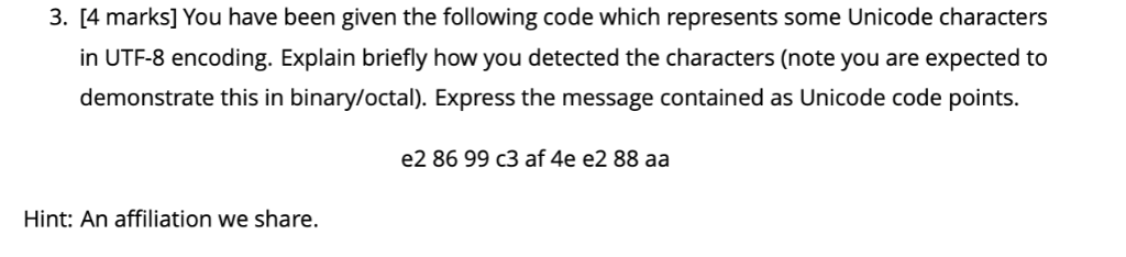 3. [4 marks] You have been given the following code | Chegg.com
