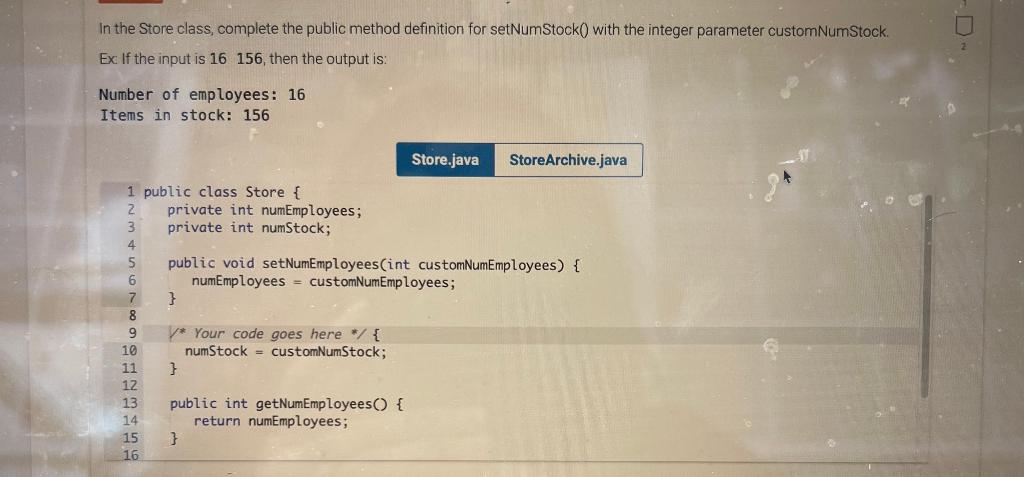 solved-in-the-store-class-complete-the-public-method-chegg