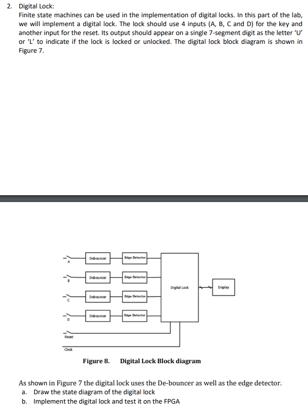 2. Digital Lock: Finite state machines can be used in | Chegg.com