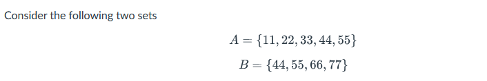 Solved Consider the following two sets | Chegg.com