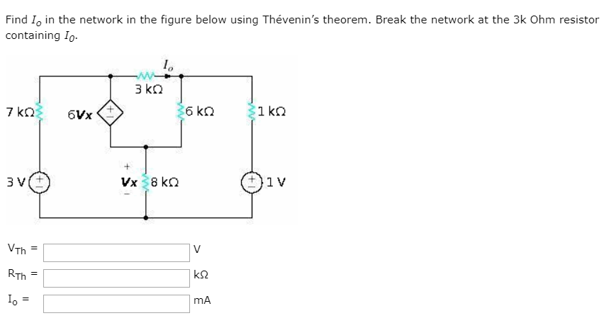 Solved Find I, in the network in the figure below using | Chegg.com