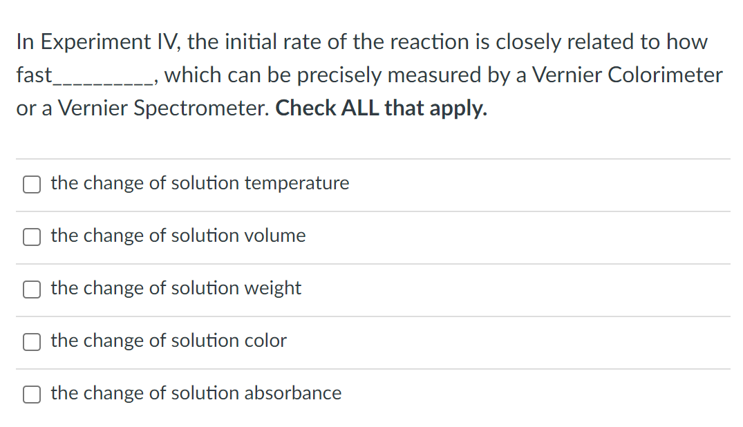 predict the initial rate of reaction in experiment 4