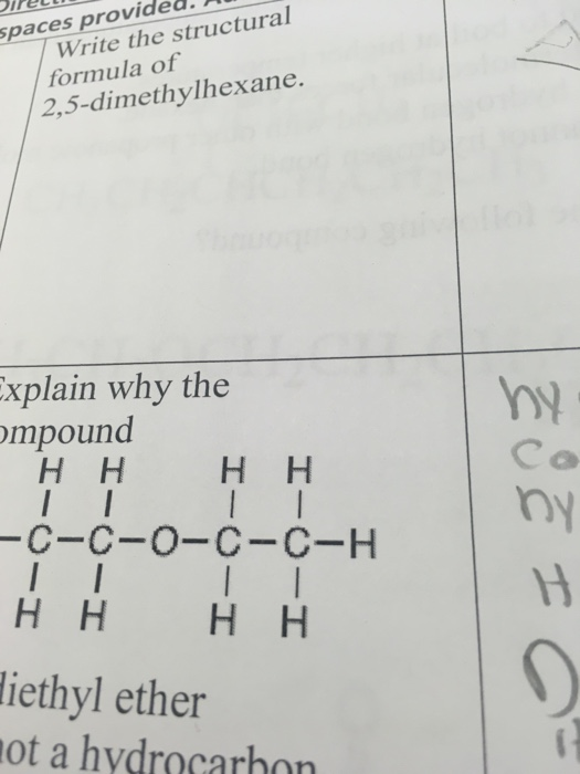 write structural formula of 2 5 dimethylhexane