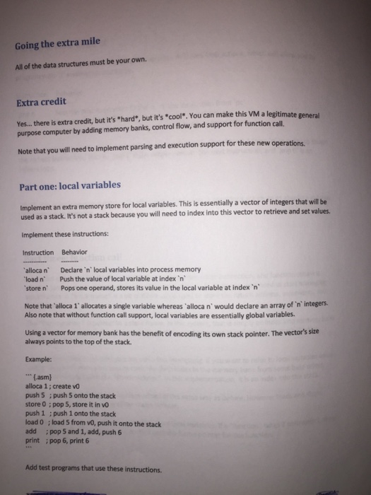Solved Project: Virtual Machine In this assignment, you will | Chegg.com