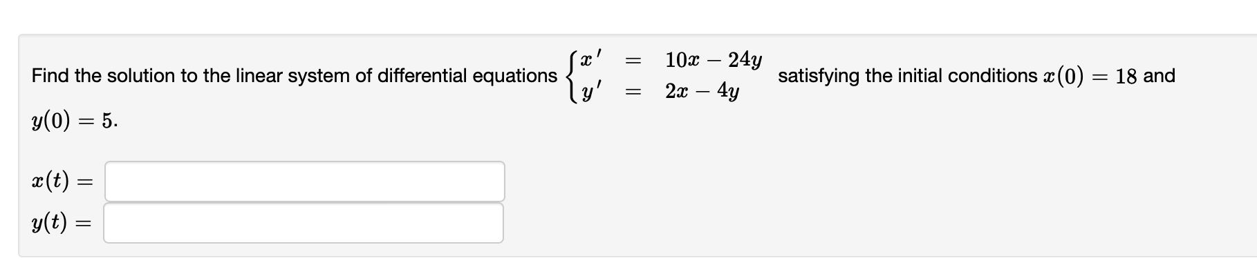 Solved Find The Solution To The Linear System Of | Chegg.com