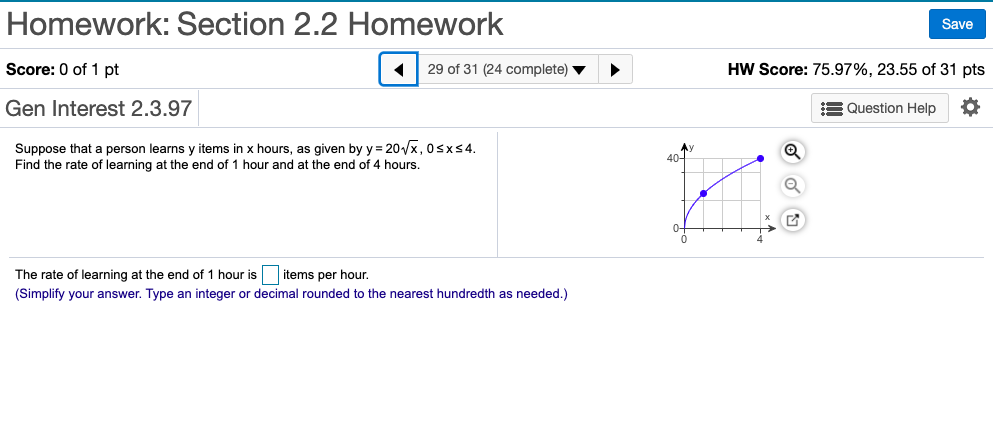 Solved Homework: Section 2.2 Homework Save Score: 0 of 1 pt | Chegg.com