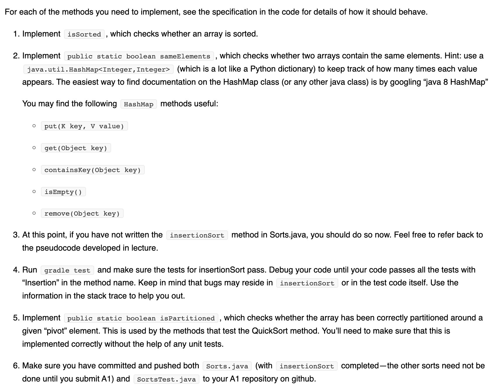 Solved In java /** Returns true if and only if A[start..end]