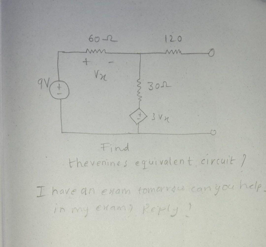 Solved 60R 120 + Vn av 300 3 vn Find the venines equivalent | Chegg.com