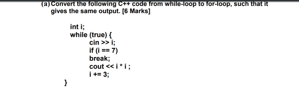 Solved (a) Convert the following C++ code from while-loop to | Chegg.com