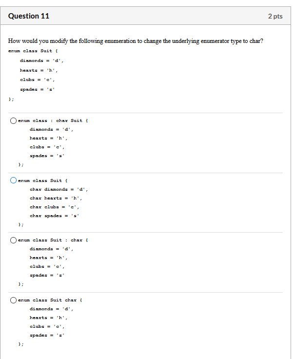 Solved Question 11 2 pts How would you modify the following | Chegg.com