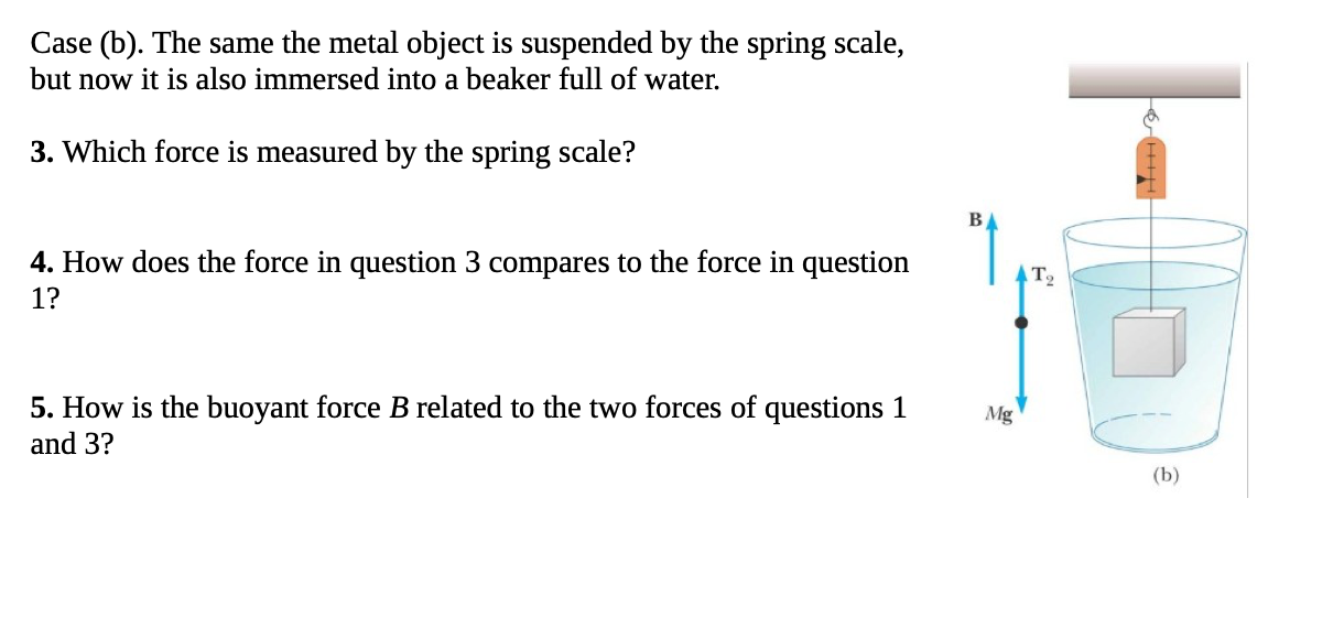 Solved PART 1- Force Sensor Preliminary questions Case (a 