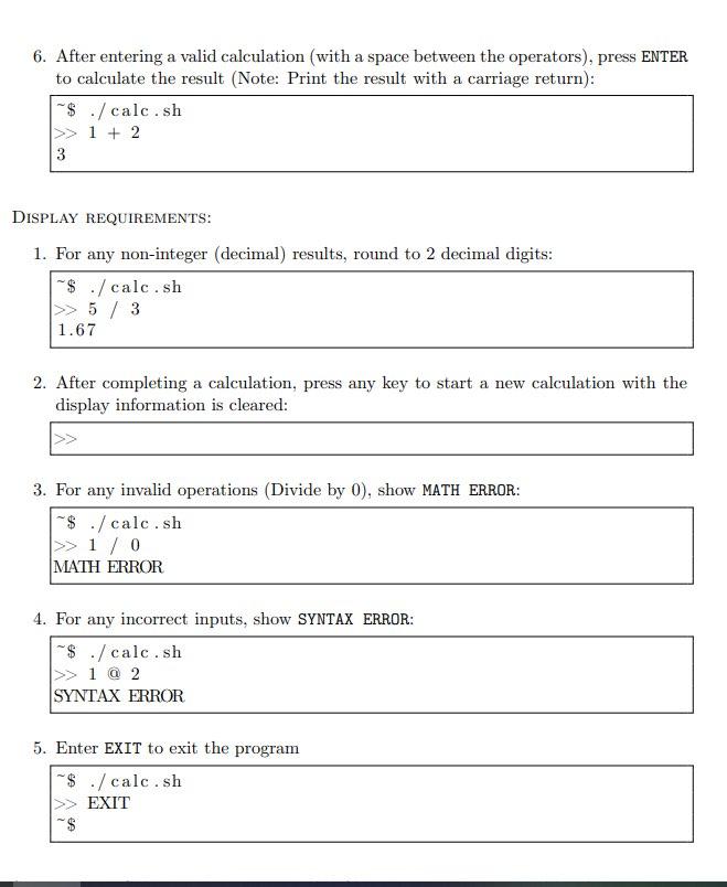 Solved From The Basic Example Using Shell Script That We | Chegg.com