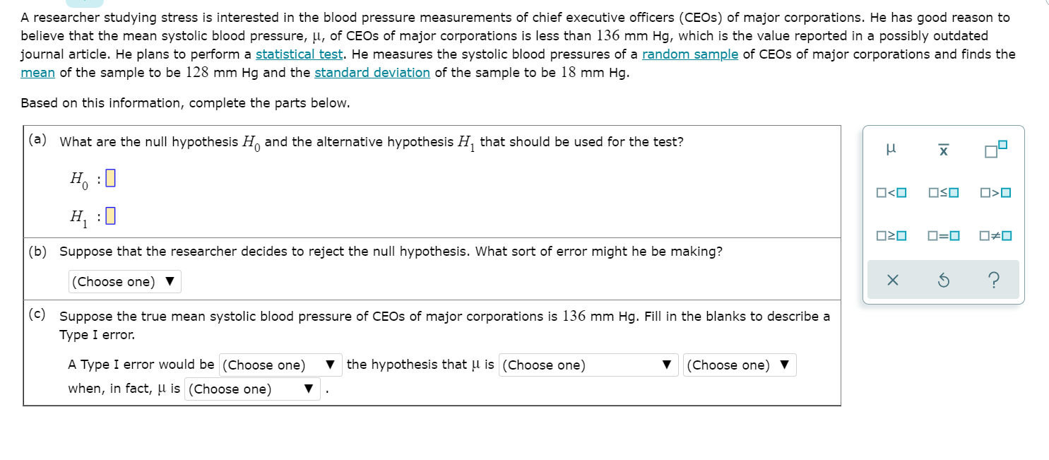 Solved A Researcher Studying Stress Is Interested In The Chegg Com