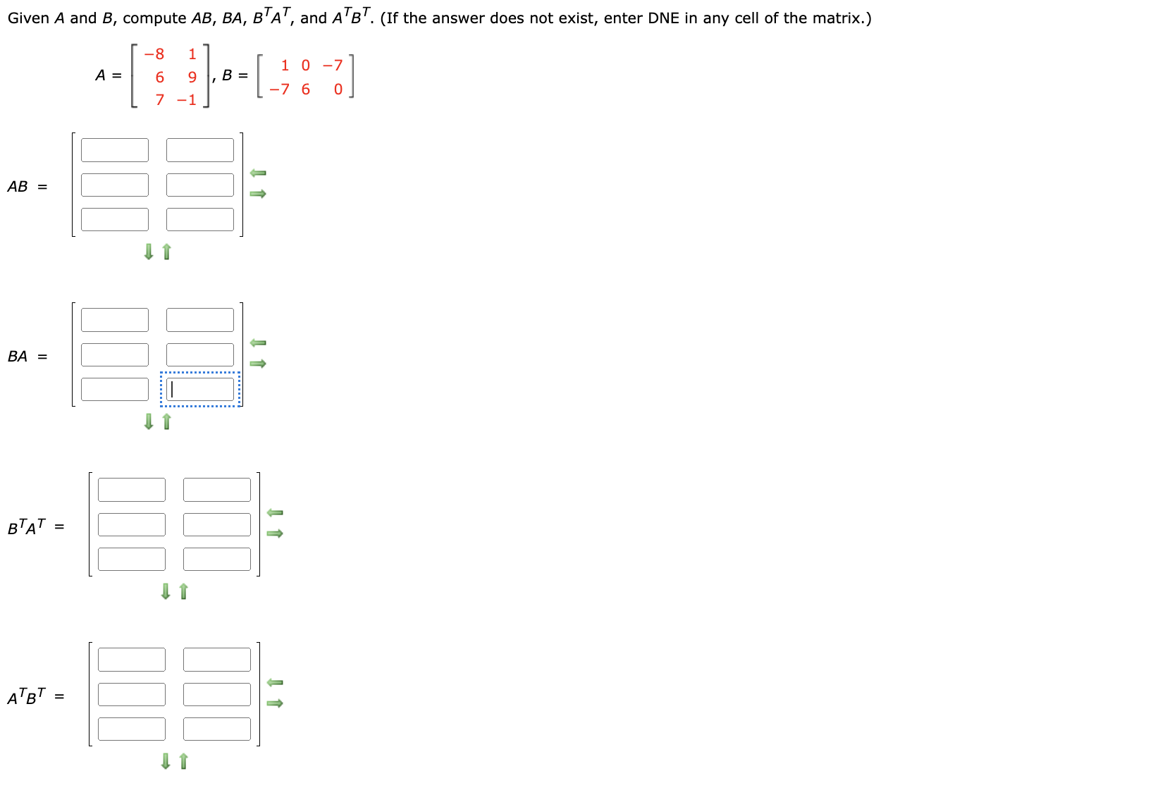 Solved BTAT=[]⇒ATBT=[∣lˉ]⇒ | Chegg.com
