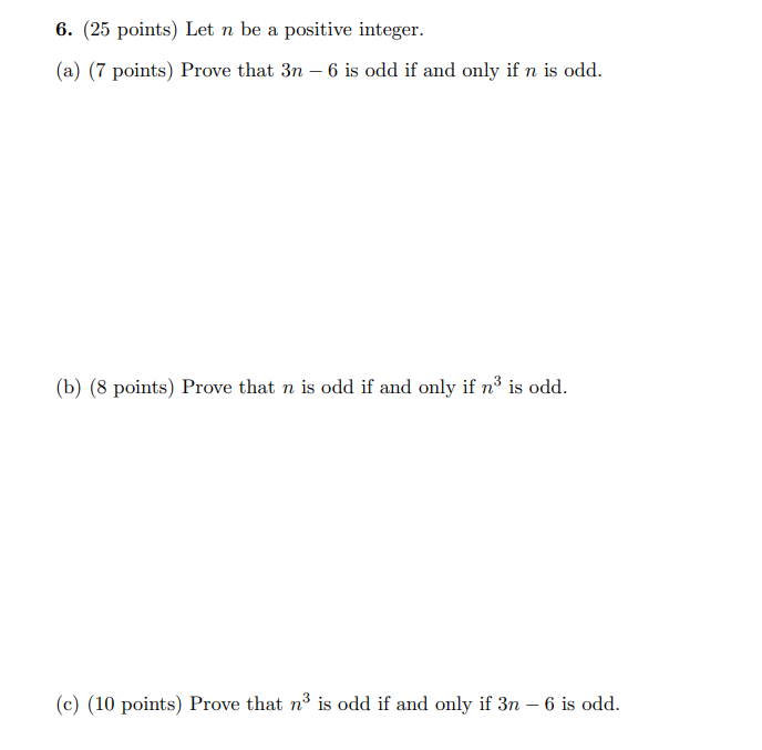 Solved 6. (25 Points) Let N Be A Positive Integer. (a) (7 | Chegg.com