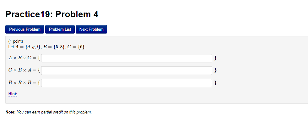 Solved Practice 19: Problem 4 Previous Problem Problem List | Chegg.com