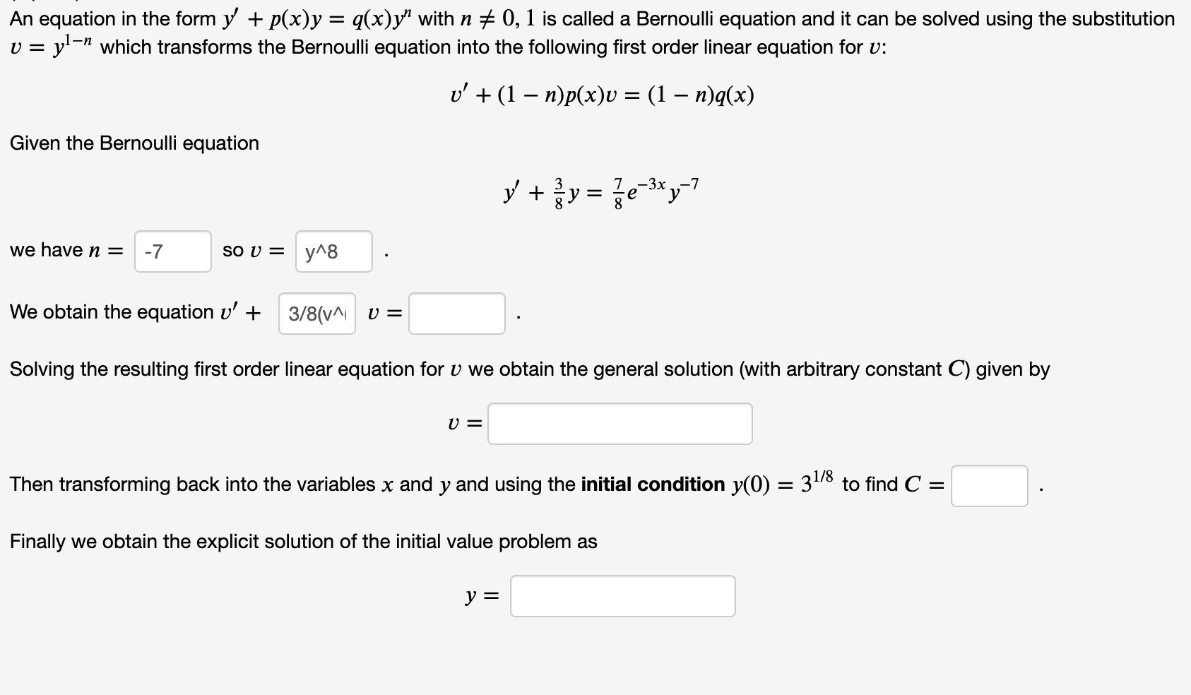 Solved An Equation In The Form Y P X Y F X Yn With N Chegg Com