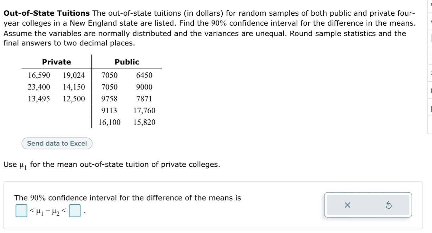Solved OutofState Tuitions The outofstate tuitions (in