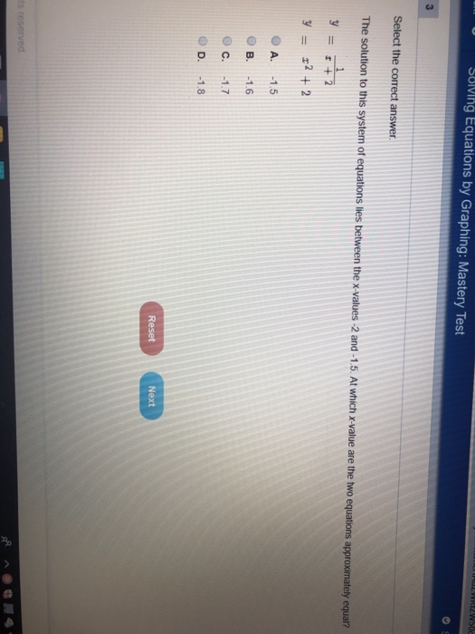 Solving Equations By Graphing Mastery Test Tessshebaylo
