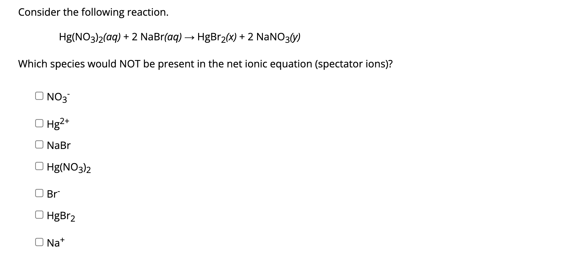 Solved Consider the following reaction. | Chegg.com