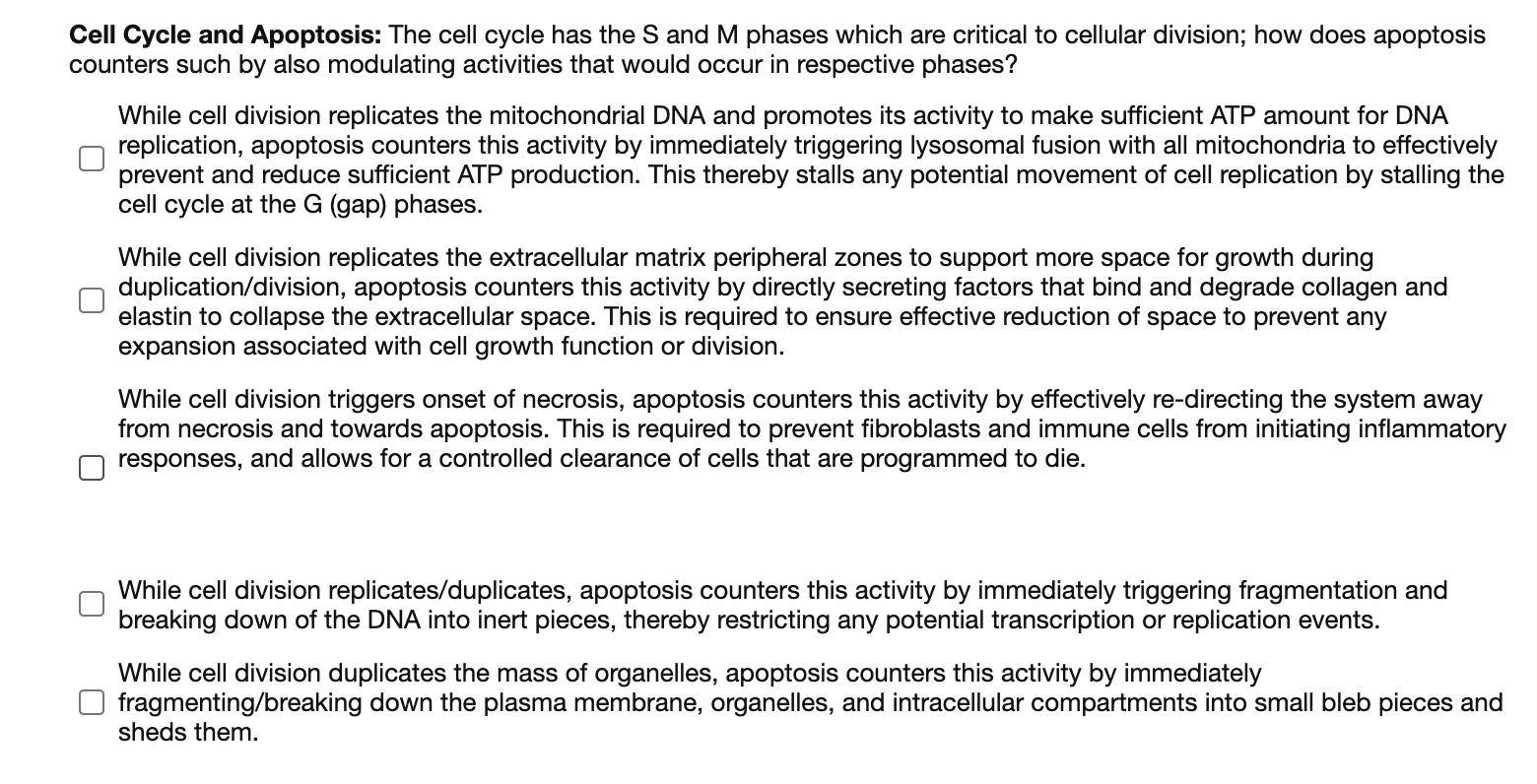 Solved Cell Cycle and Apoptosis: The cell cycle has the S Biology Diagrams