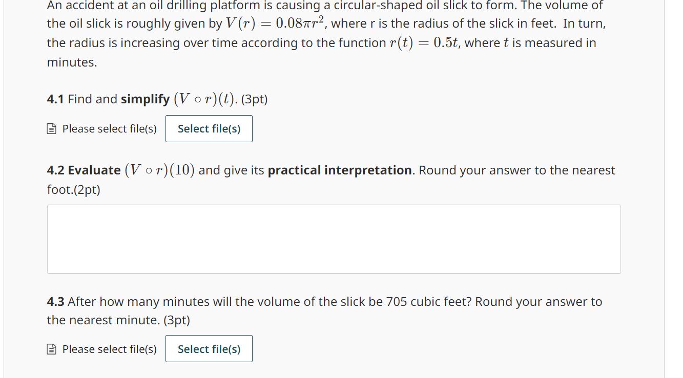 Solved An accident at an oil drilling platform is causing a | Chegg.com