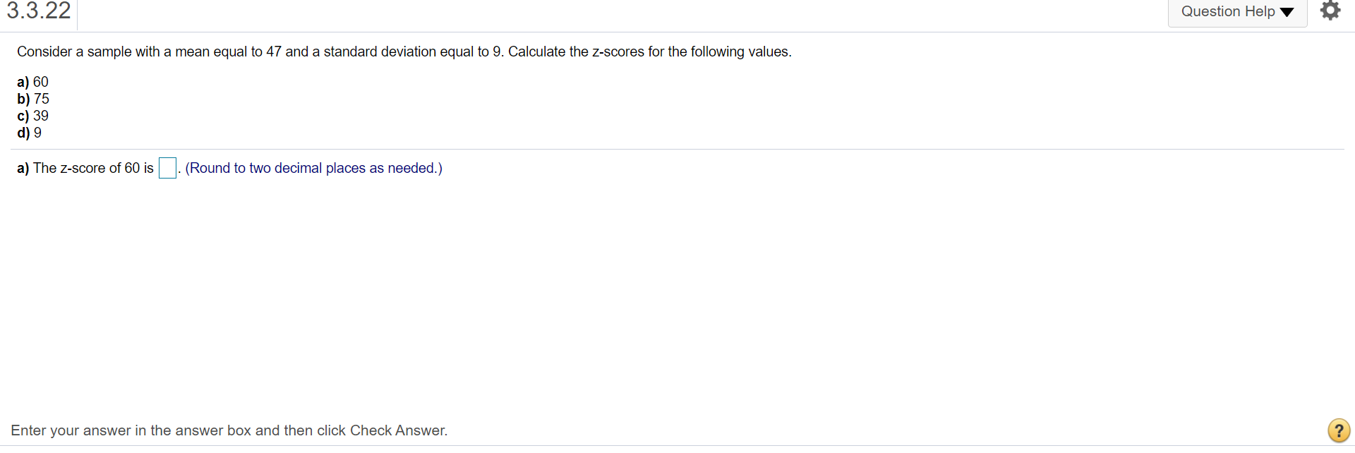 Solved 3.3.22 Question Help Consider a sample with a mean | Chegg.com
