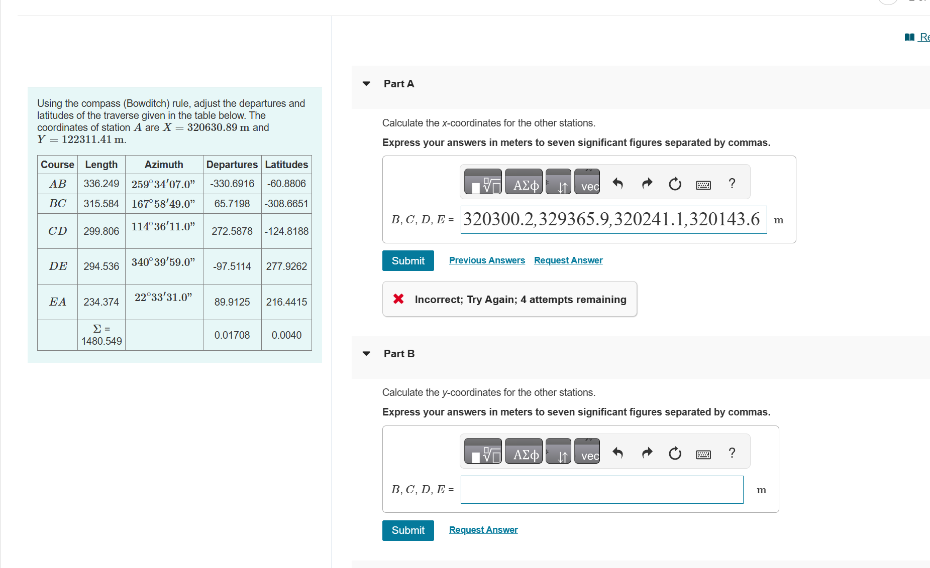 using-the-compass-bowditch-rule-adjust-the-chegg