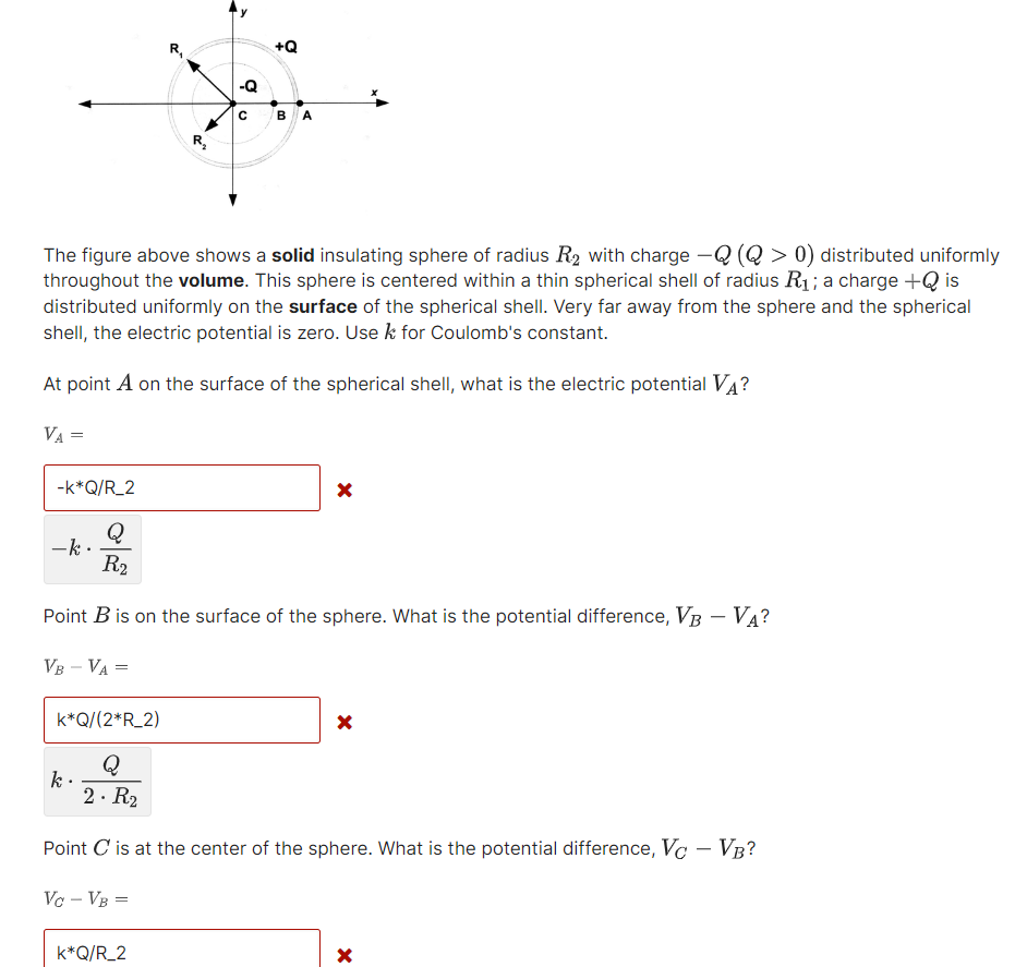 Solved The Figure Above Shows A Solid Insulating Sphere Of | Chegg.com