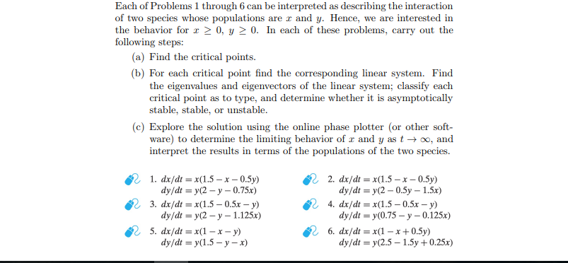 Solved Each of Problems 1 through 6 can be interpreted as | Chegg.com