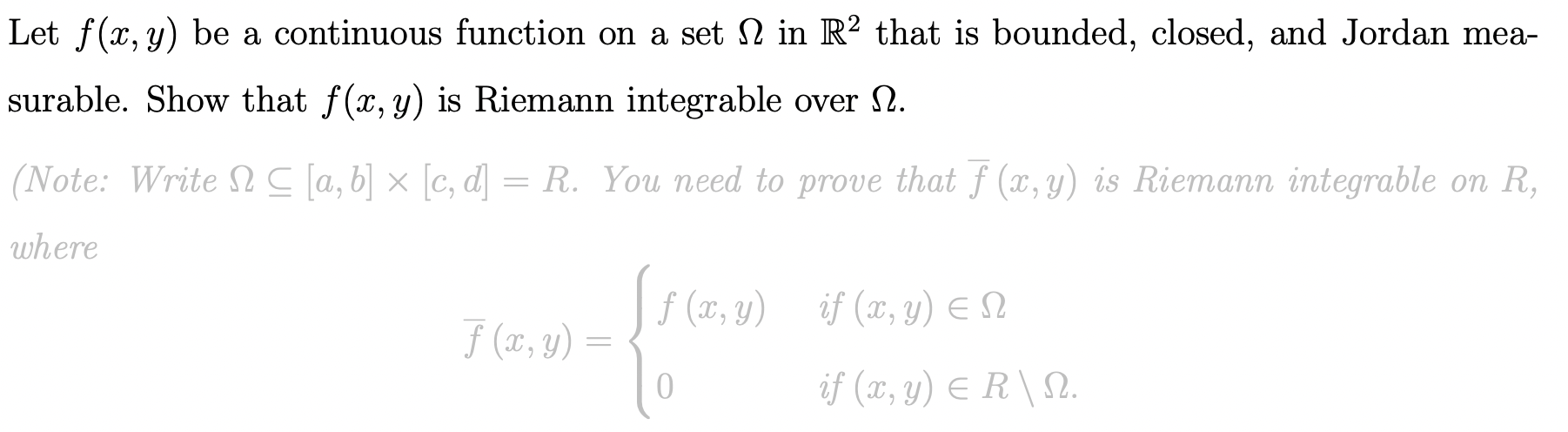 Solved Let F(x,y) Be A Continuous Function On A Set Ω In R2 | Chegg.com