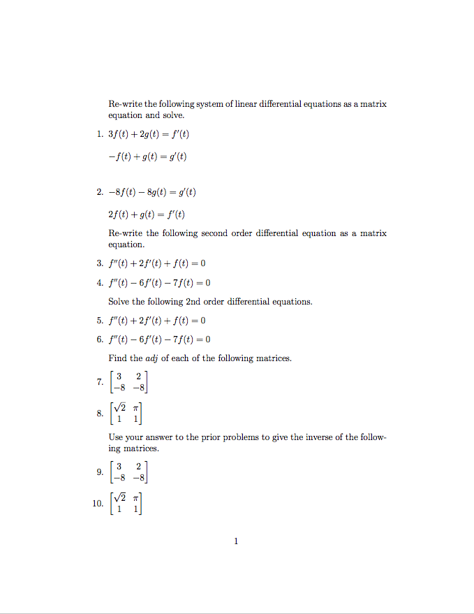Solved "Linear Algebra" I need help on Linear Algebra | Chegg.com