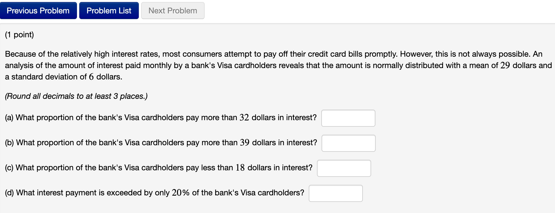 Solved Previous Problem Problem List Next Problem (1 point) | Chegg.com