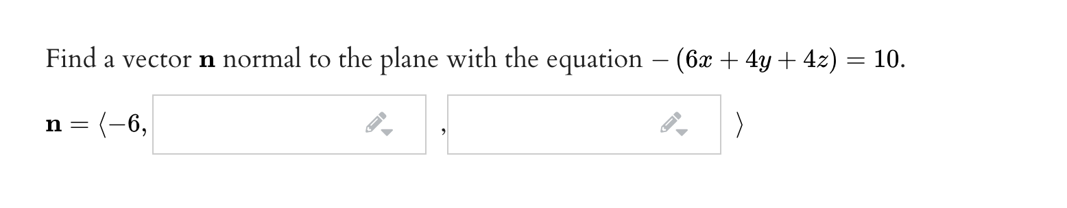 Solved Find a vector n normal to the plane with the equation | Chegg.com