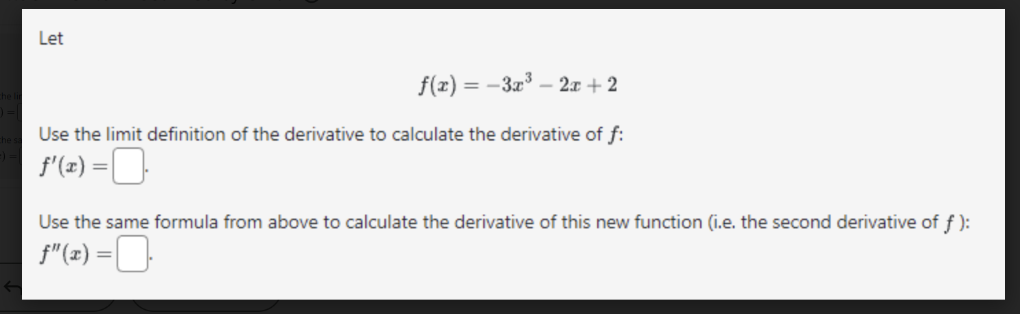 Solved Differentiate F X X3x3−5x 3 Answer