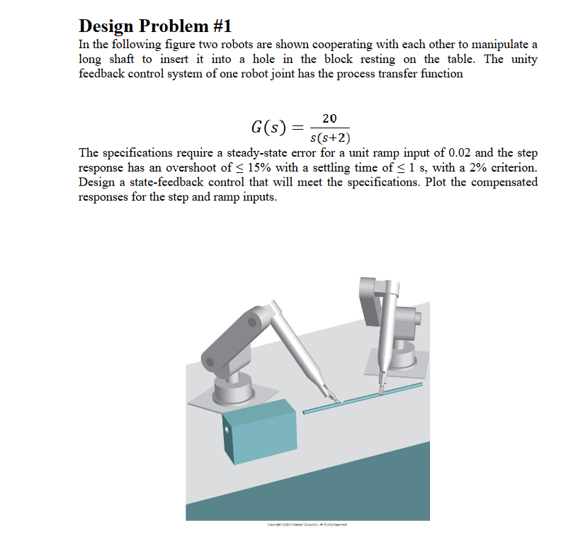 Solved Design Problem \#1 In The Following Figure Two Robots | Chegg.com