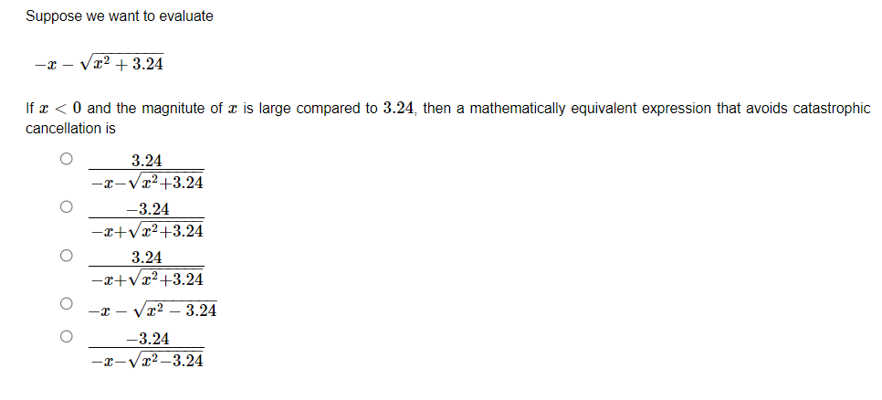 Solved Under double precision arithmetic, for | Chegg.com