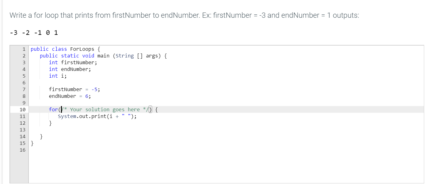 Solved Write a for loop that prints from firstNumber to  Chegg.com