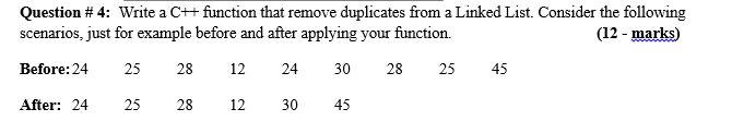 Solved Question #4: Write a C++ function that remove | Chegg.com