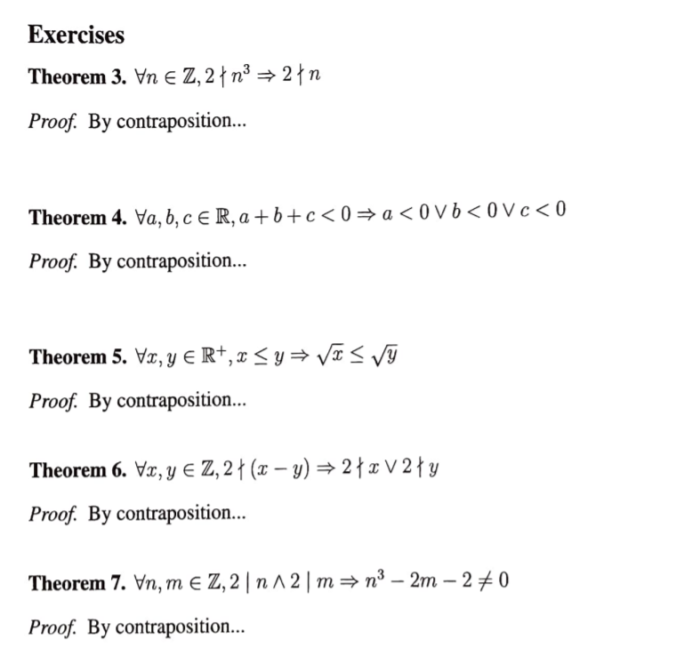 Solved Exercises Theorem 3 Vn E Z 24m3 2 N Proof By Chegg Com
