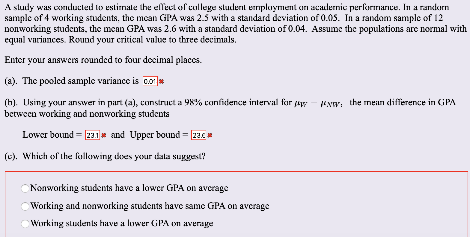 Solved | A study was conducted to estimate the effect of | Chegg.com