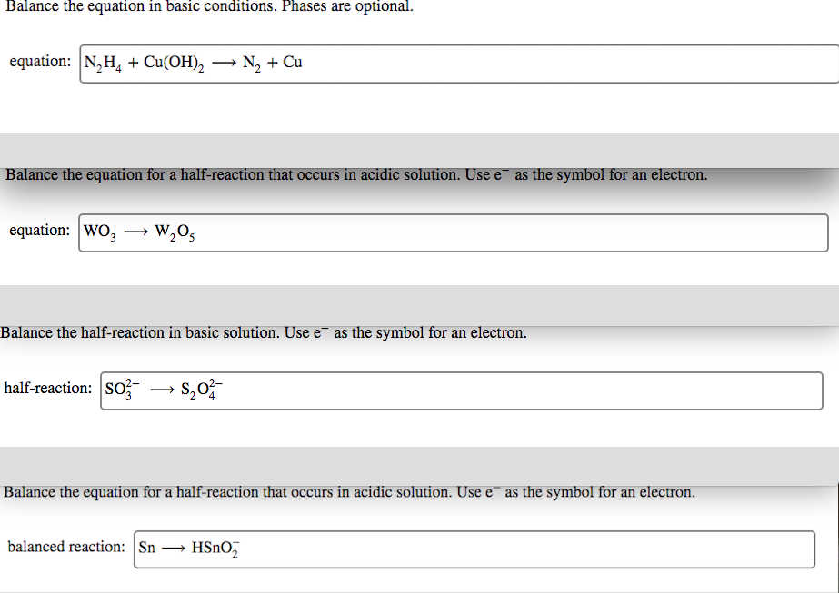 Solved Balance The Equation In Basic Conditions Phases A Chegg Com