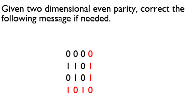 Solved Fill in the two dimensional even parity for the | Chegg.com