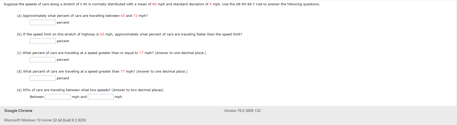 Answered: Suppose the rated speed of a highway…